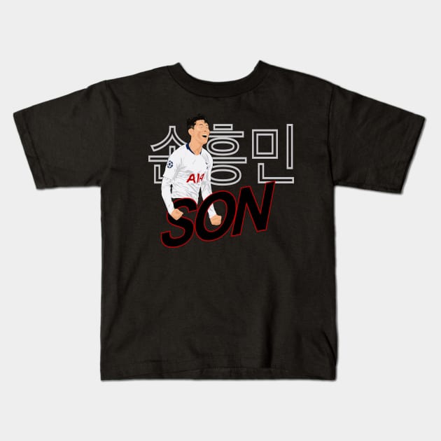 Son Heung Min Shirt Kids T-Shirt by RipleyArtShop